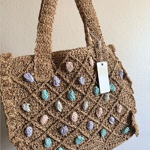 Urban Expressions straw tote bag